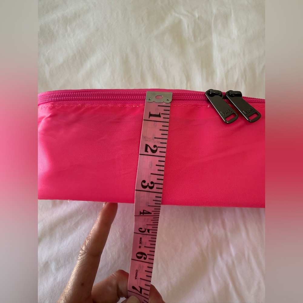 Lug Sky Cubbies Zipper Storage 2 Piece Set Resort Magenta Pink & Clear - Picture 4 of 7